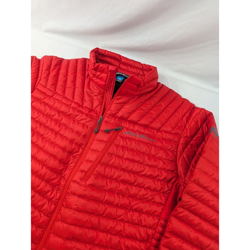 Eddie Bauer First Ascent EB800 Mens Size Large Red Down Fill Puffer Jacket